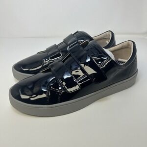Revitalign Malibu Bella Patent Leather Orthotic Sneakers Peacoat Navy - 10W NIB